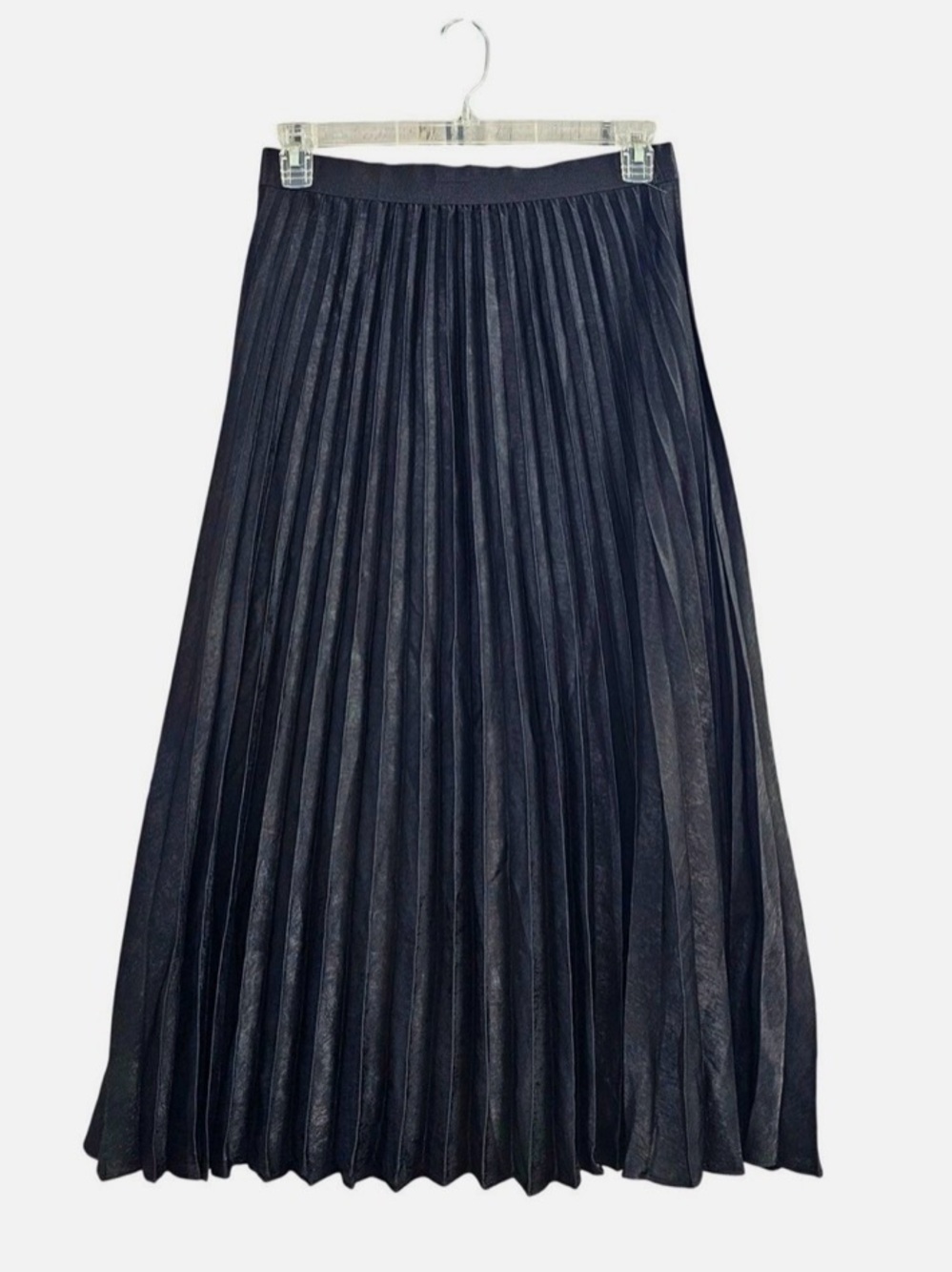 Max Studio Black Pleated Maxi Skirt